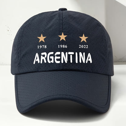 Men's Five-Star Argentina Letter Printed Classic Baseball Cap
