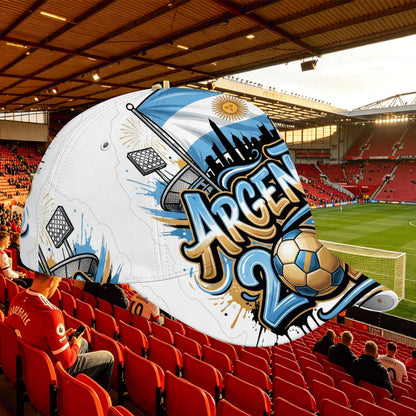 Men's Lightweight Argentina 2026 Football Baseball Cap - Sports Style