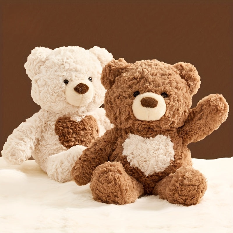 35Cm/13.78In Adorable Heart-Shaped Bear Plush Toys Kawaii Panda Stuffed Animals Ultra Soft Cuddly Gifts for Boys And Girls Birthday Celebrations Holiday Home Decoration