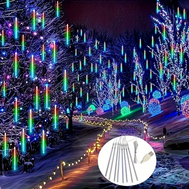 192 Leds USB Meteor Shower Lights - 8 Strands