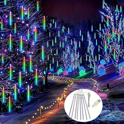 192 Leds USB Meteor Shower Lights - 8 Strands