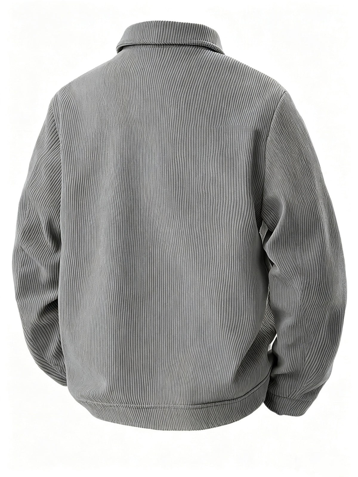 Men's Lightweight Fall Jacket with Lapel Collar and Zipper
