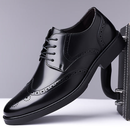 Men's Business Casual Oxford Shoes with Breathable PU Upper