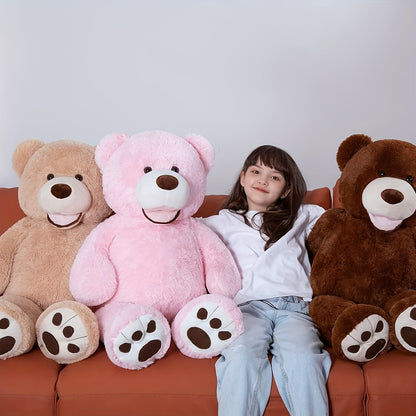 95Cm/37.4In Cartoon Plush Doll Large Bear Stuffed Toy Home Essentials Soft Plush Animals Big Bear Home Decor Party Adorable for Children Ideal Gift for Birthdays And Holidays