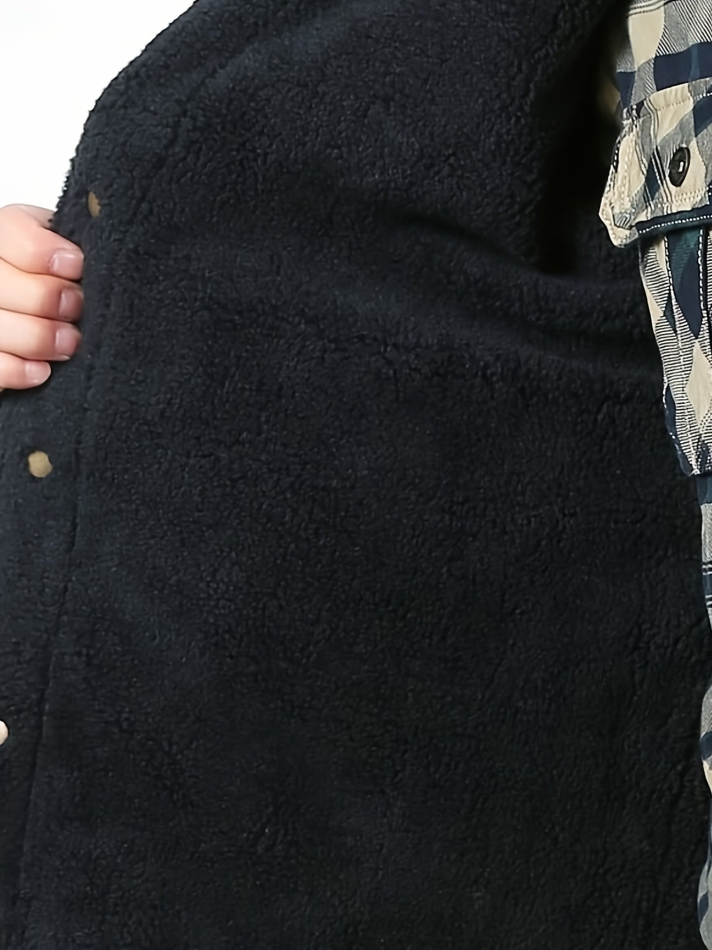 Men's High-End Fashion Casual Versatile Fleece-Lined Thickened Windproof Warm Hooded Winter Jacket