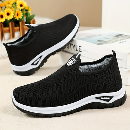 Women's Plus Size Fleece-Lined Warm Boots, Versatile Thickened Soft Sole Simple Boots