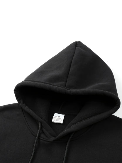 Men'S Casual Hooded Tracksuit Set - Polyester Knit, Solid Color with Pockets, All-Season Sportswear, Includes Jacket and Joggers, Casual Wear|Sporty Design|Polyester Fabric