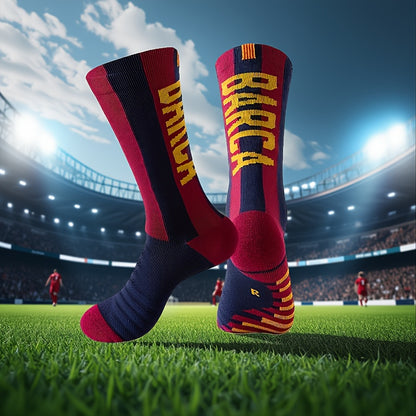 Men's Mid-Length Football Socks with Anti-Slip Grip