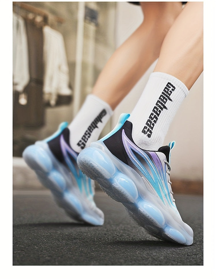 A Pair of Men'S Lightweight Outdoor Walking Shoes, Versatile Sneakers Suitable for Travel And Hiking, Offered in Black, Red, And Light Blue - ayq