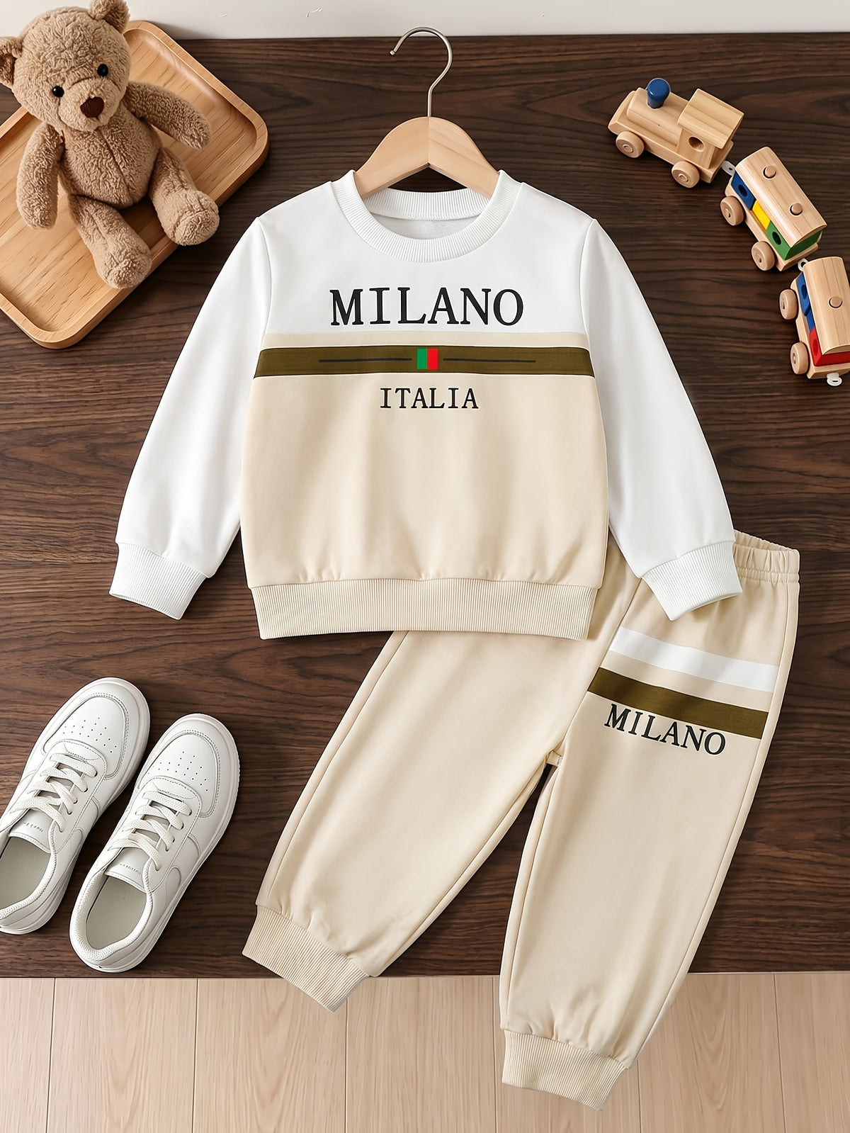 Boys' Infant Casual Long Sleeve Top & Pants Set for Spring/Fall - ayq