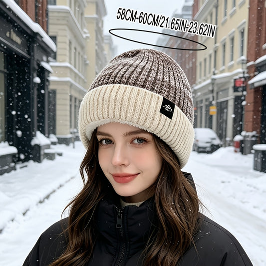 Unisex Outdoor Fleece Knit Hat for Fall and Winter