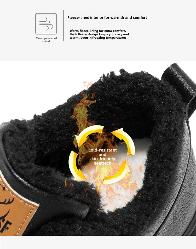 Men'S Winter Hiking Shoes - Cold Weather Traction Outdoors, Lace-Up Ankle Support, Cushioned EVA Insole - Synthetic Faux Upper - All-Terrain Traction for Snow, Ice, Mud - Low-Top Design - Black/Brown - Ideal for Hiking, Urban