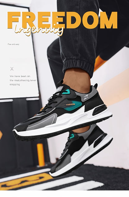 Men's Plus Size Canvas Sneakers - Trendy Casual Running Shoes with Air Cushion, Breathable Fabric Upper, Low-Top Design, and Durable PVC Sole for Casual Attire, Walking, and Skateboarding