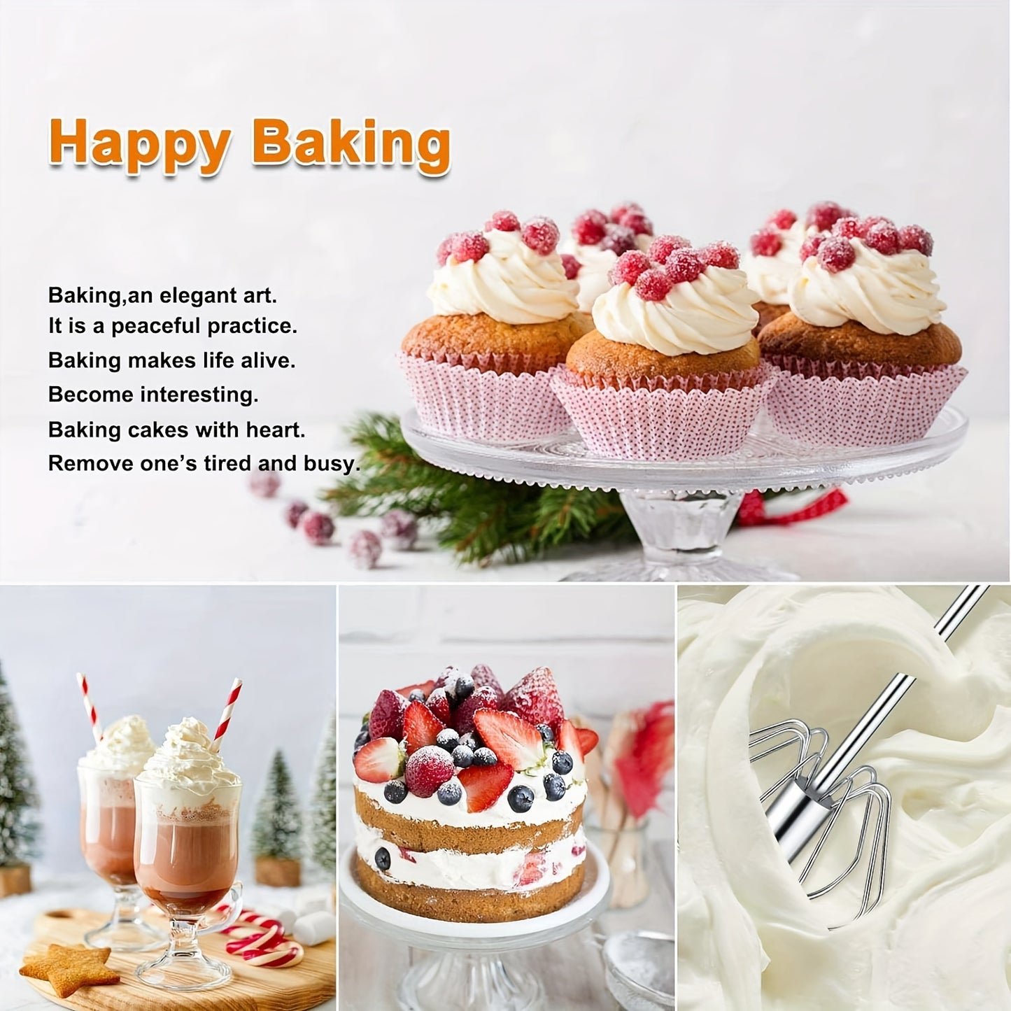 Hand Whisk, Semi-automatic Whisk, Stainless Steel Whisk, For Household Mixing Mixer Press Mixer Household Milk Foam Maker Baking Tools for restaurant/food truck/bakery