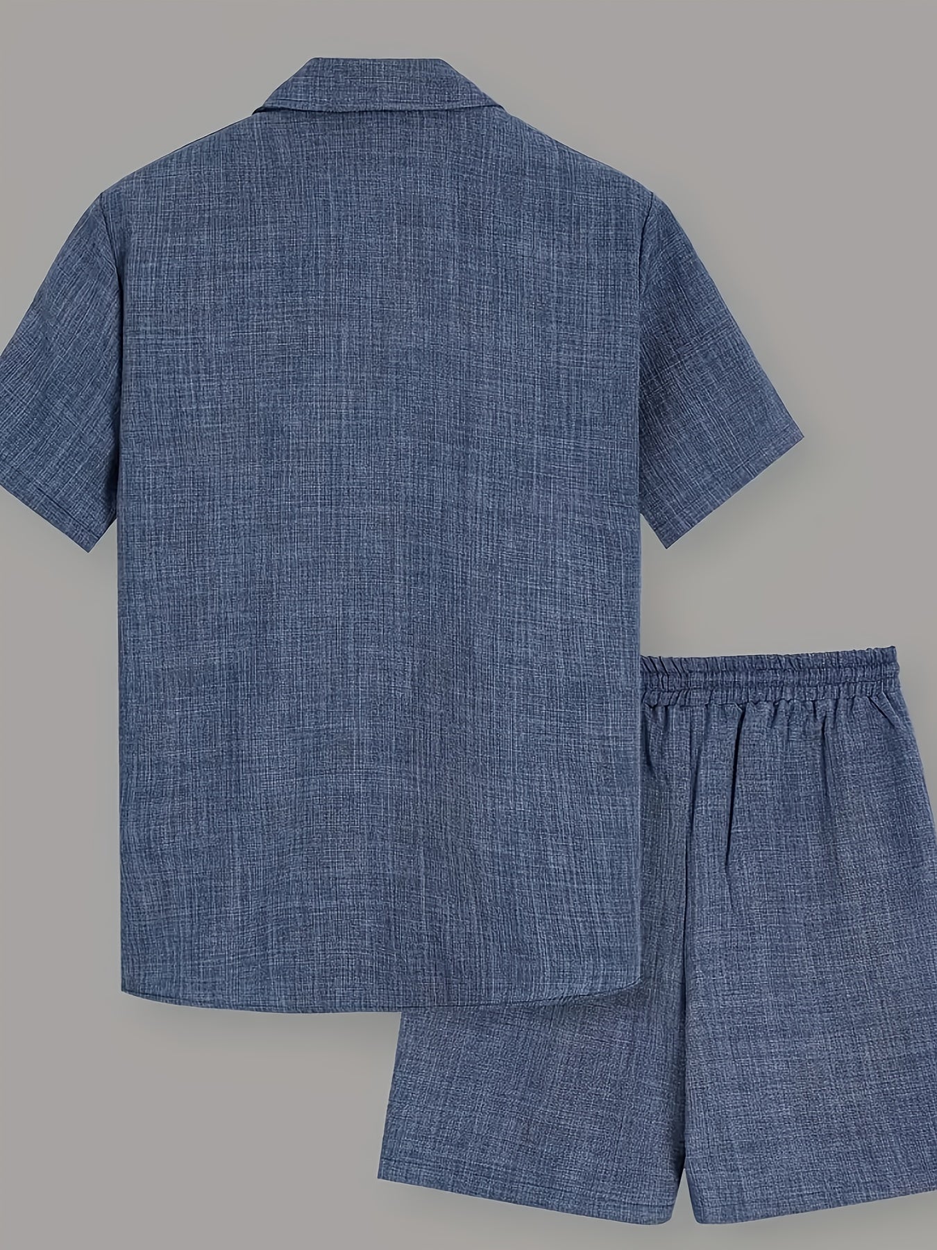 Men's Casual Elegant Summer Short-Sleeve Shirt & Shorts Set