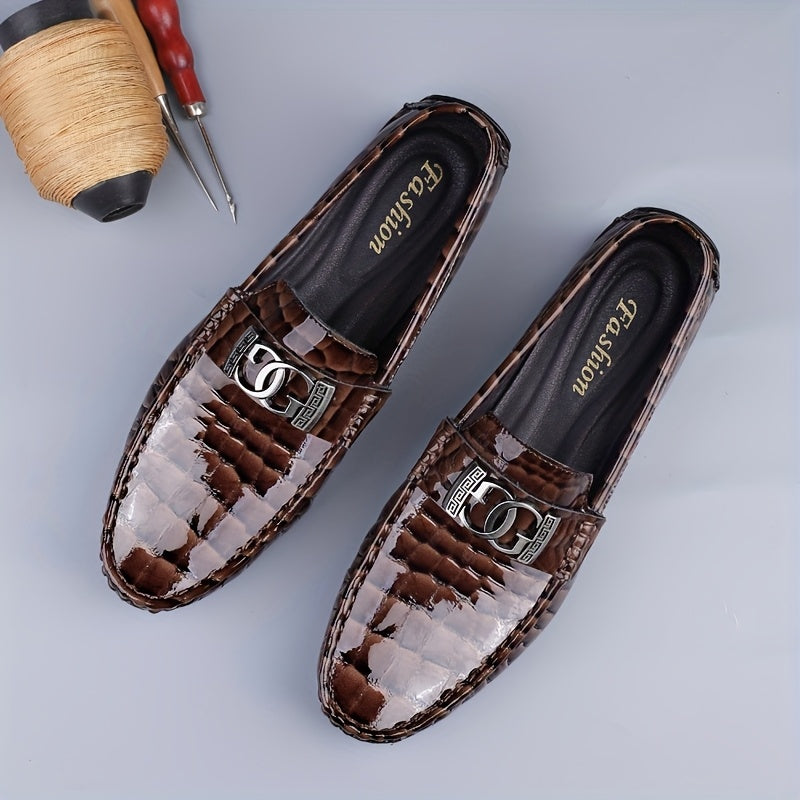 Universal Slip-On PU Driving Doudou Shoes with Rubber Sole