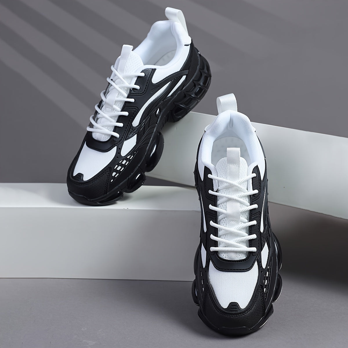 Men's Retro Low-Top Sneakers /Fabric Upper & Sole Lace-Up Sneakers - Cushioned Round Toe, Solid Color Casual Shoes Suitable for, Gym, Casual Attire, - Comfortable Footwear - ayq