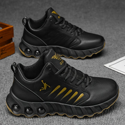 Men's Cushioned Non-Slip Casual Sneakers with Lace-Up