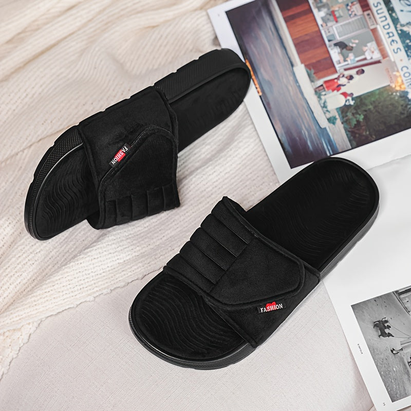 Comfortable All-Season Microfiber Couple's Casual Slippers