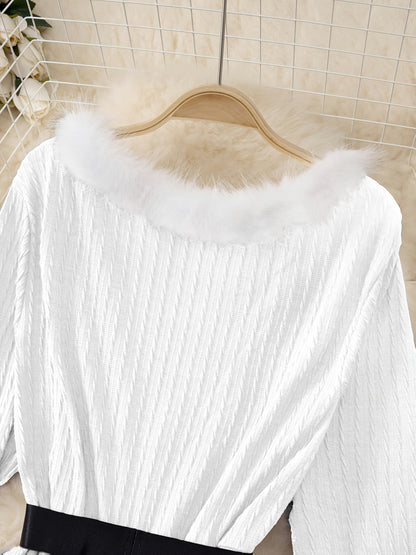 Plus Size - Plus Size, Women'S Elegant Formal Party Dress - Long Sleeve V-Neck with Adjustable Waist Belt, Flared Skirt - Elegant Evening Gown for Christmas, Galas, Weddings - Plus Size Friendly - Black Formal Attire, Formal