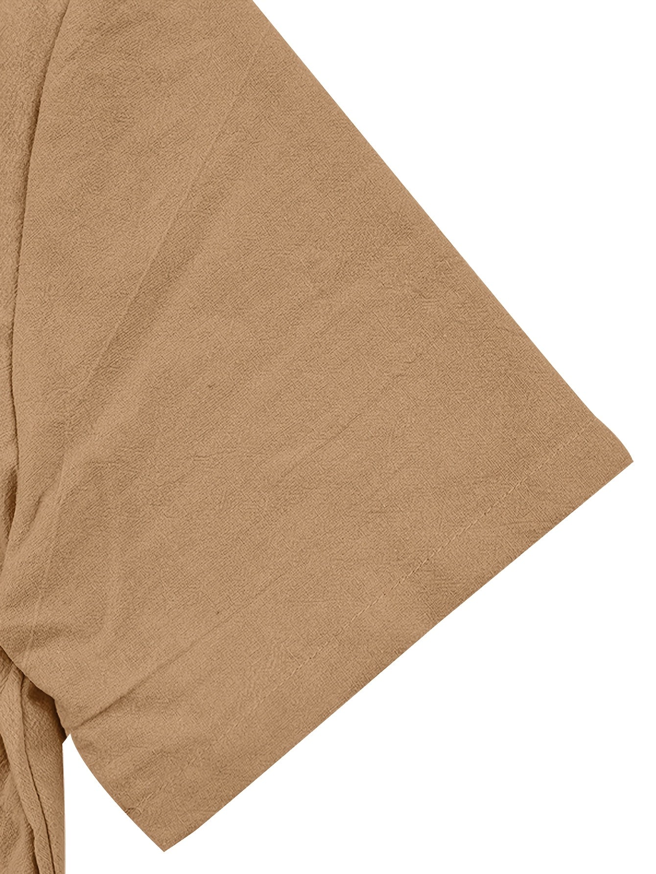 Men's Casual Linen Short Sleeve Shirt & Shorts Set for Summer