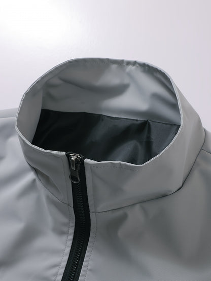 Men's Lightweight Softshell Jacket with Color Block Design