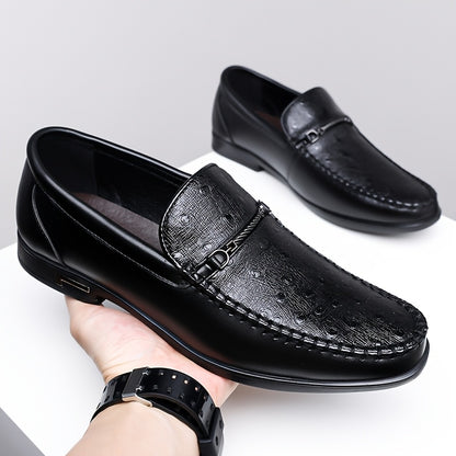Men’s Plus Size Breathable PU Business Casual Loafers