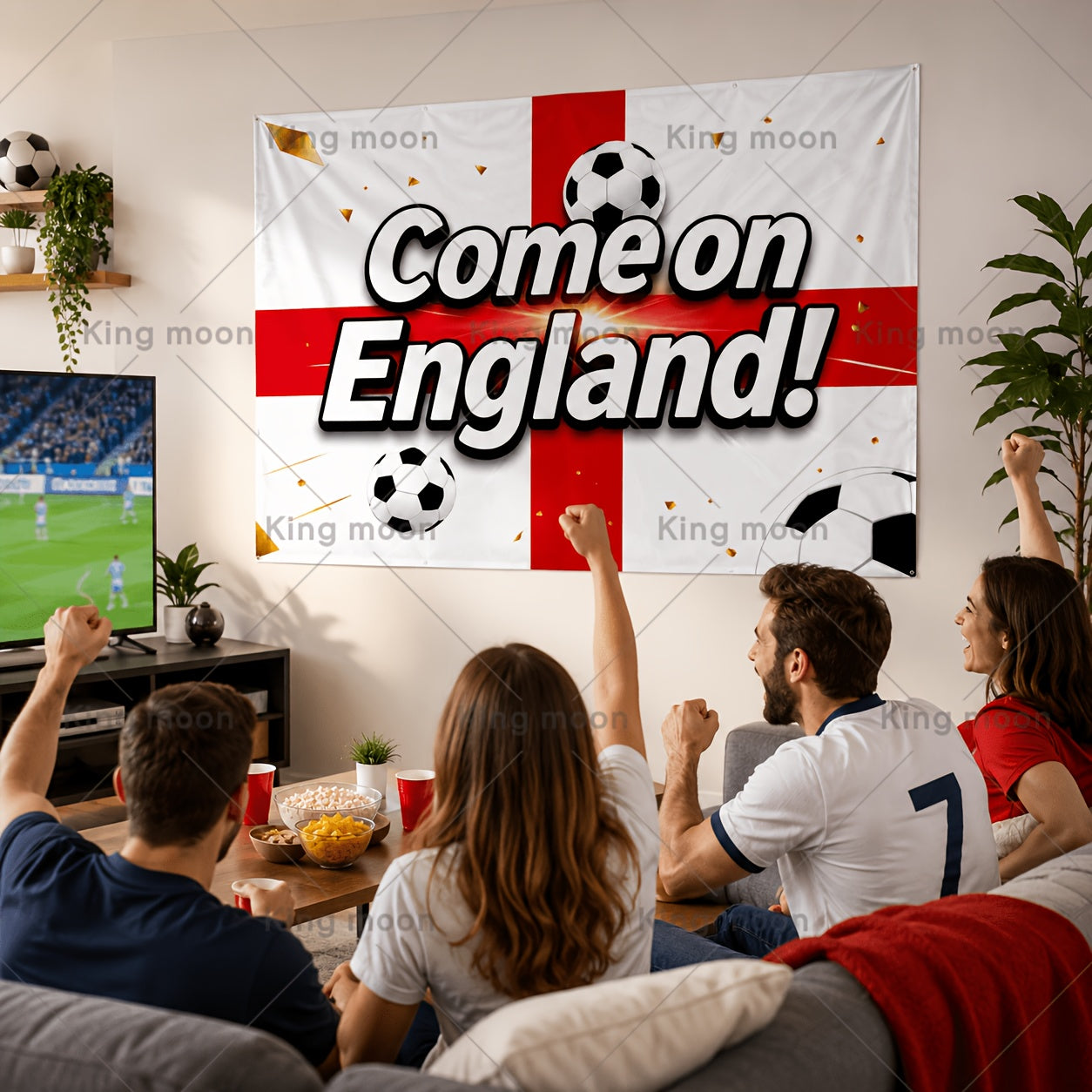 England Football Supporter Banner 150x90cm Polyester Flag