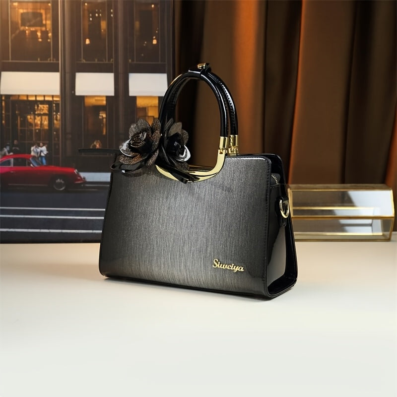 Vintage Large Capacity Convertible Crossbody Handbag with Zipper