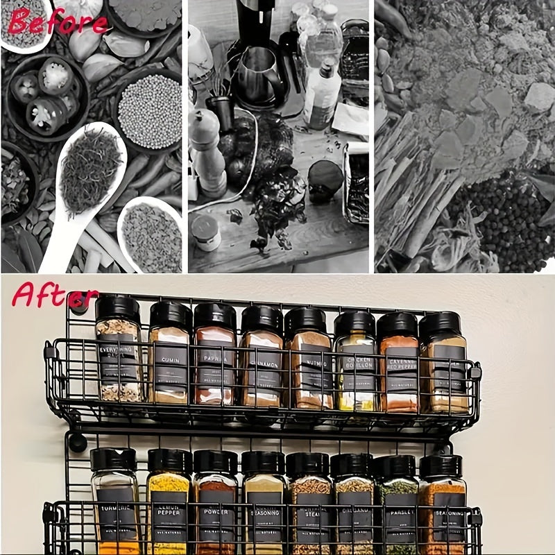 6/12pcs, Storage Containers, 3.5OZ Leakproof Seasoning Containers With Black Screw Lids, Portable Empty Clear Spice Sealing Jars For Spice, Powder, Chili And Salt, Kitchen Organizer And Storage, Kitchen Accessories