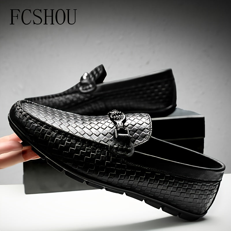 Handmade Men’s Vintage Leather Loafers Casual Slip-Ons