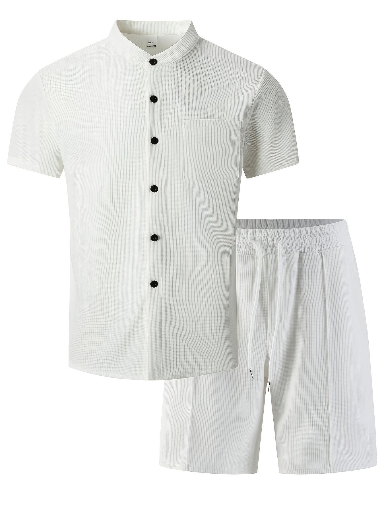 Men's Summer Waffle Knit 3-in-1 Set with Shorts and Pants