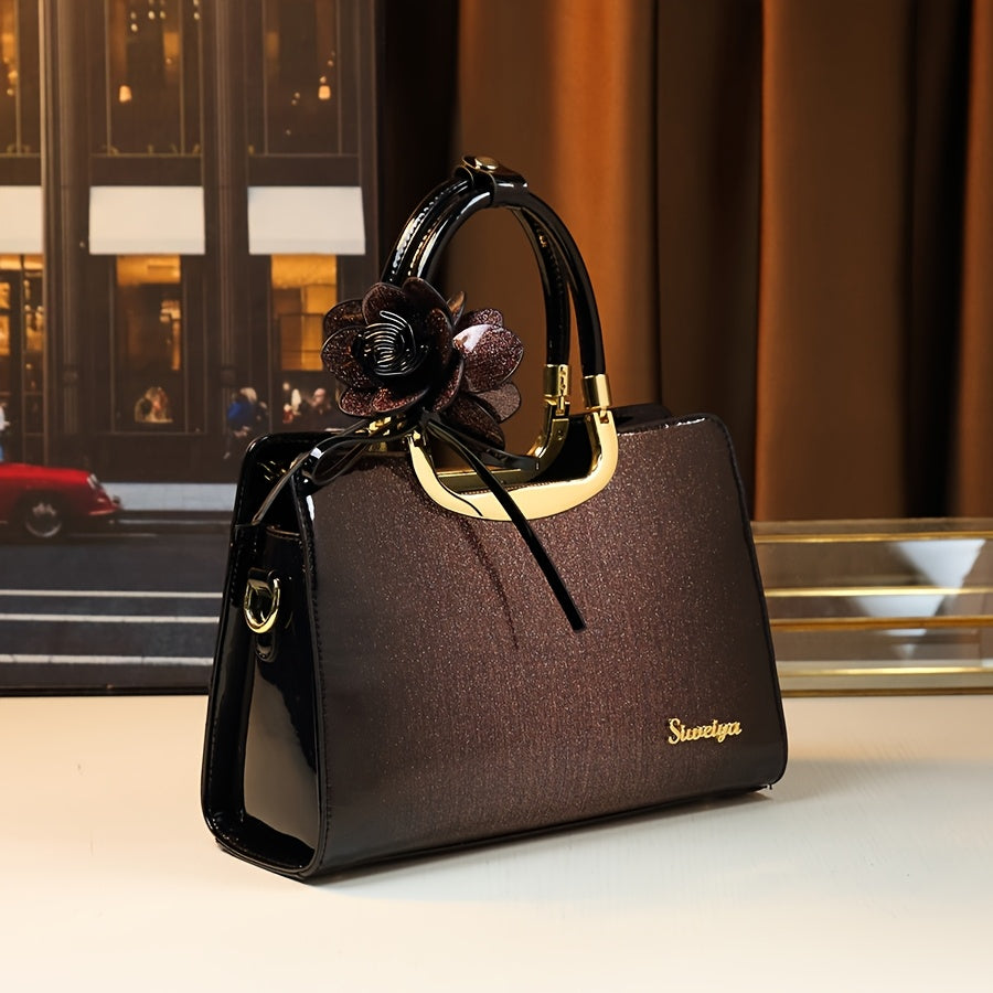 Vintage Large Capacity Convertible Crossbody Handbag with Zipper