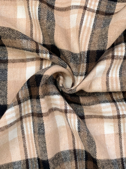 Plaid Shirt Coat For Men Long Sleeve Casual Regular Fit Button Up Hooded Shirts Jacket