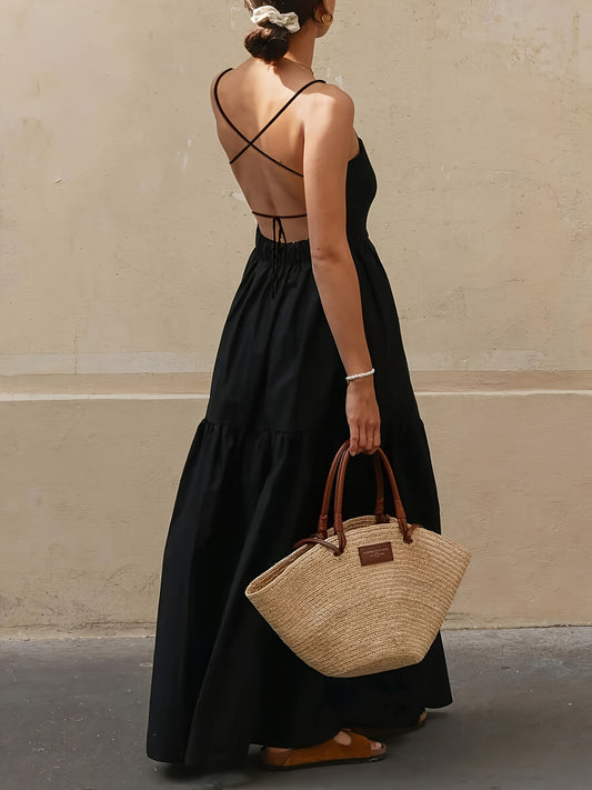 Elegant Women’s Summer Dress with Spaghetti Straps