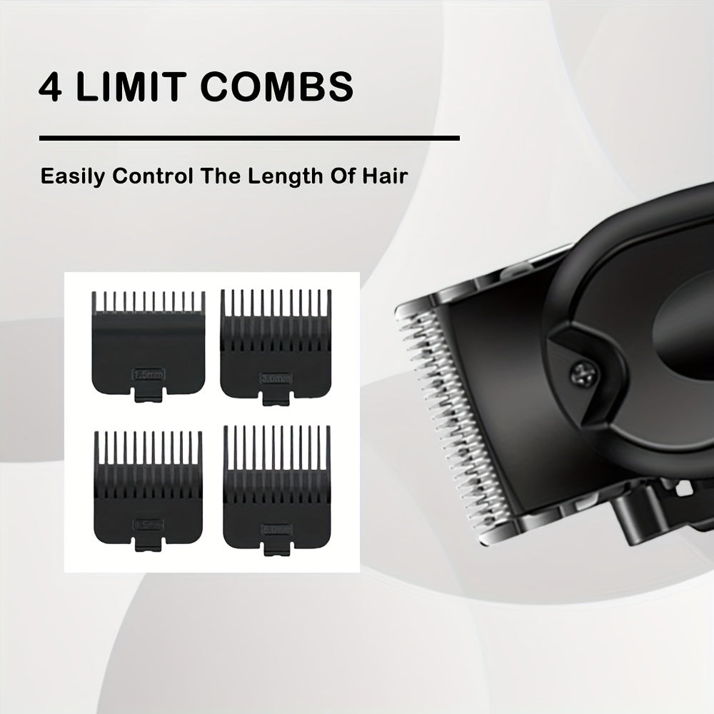 1pc/4pcs Men'S Grooming Kit, Hair Clipper, Electric Shaver, Nose Trimmer, Beard Trimmer, USB Rechargeable Multi-Functional Haircutting Set, Perfect for Beard and Hair Trimming, Travel Essentials, Father'S Day Gift - ayq
