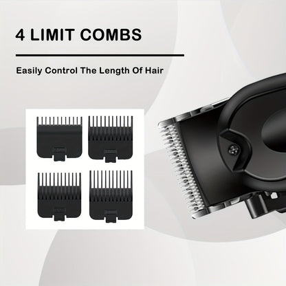 1pc/4pcs Men'S Grooming Kit, Hair Clipper, Electric Shaver, Nose Trimmer, Beard Trimmer, USB Rechargeable Multi-Functional Haircutting Set, Perfect for Beard and Hair Trimming, Travel Essentials, Father'S Day Gift - ayq