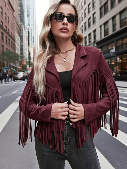 Plus Size, Women's Plus Size Elegant Long Jacket Coat - Soft Formal Lapel collar, All-Season Chic Outerwear for Office, Party, Everyday - Plus Friendly Elegant Jacket for Women, Party Attire, Suedelike Texture, Fuzzy Textured