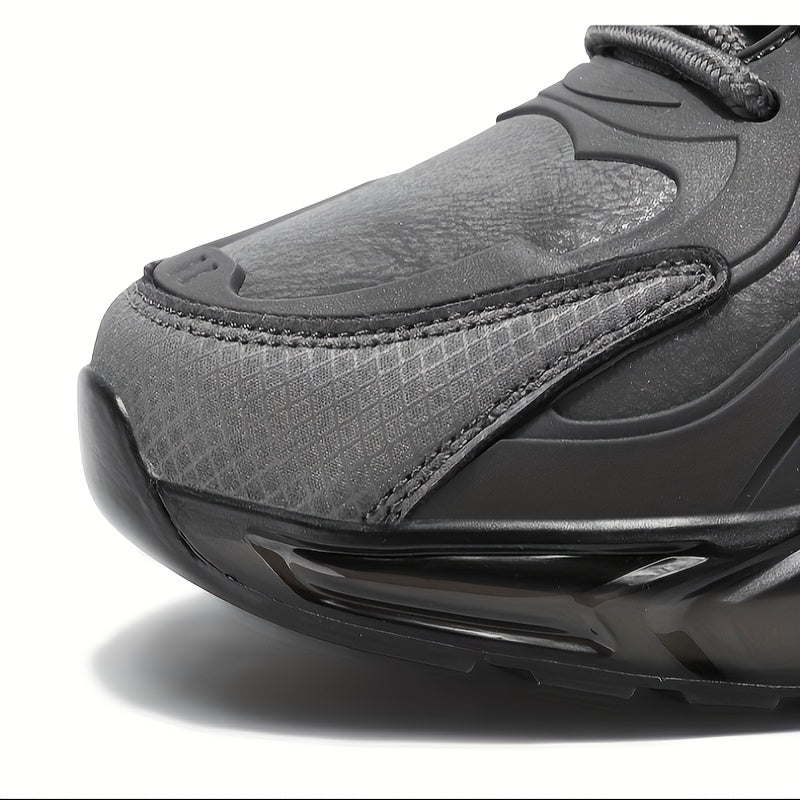 Men's Breathable Slip-Resistant Casual Sneakers - High-Elastic Shock Absorption, Lightweight Low-Top Design with PU Upper  PVC Sole for Hiking, Running, Daily Wear - All-Season Comfort, Breathable Shoes, Running Footwear, Sl