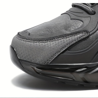 Men's Breathable Slip-Resistant Casual Sneakers - High-Elastic Shock Absorption, Lightweight Low-Top Design with PU Upper  PVC Sole for Hiking, Running, Daily Wear - All-Season Comfort, Breathable Shoes, Running Footwear, Sl
