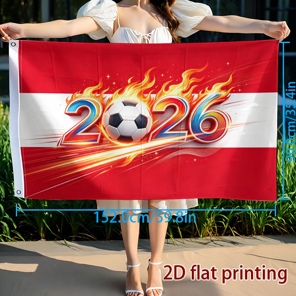 Austria 2026 Football Fan Flag 2D Flat Printed Polyester