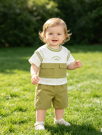 Unisex Cotton Baby Short-Sleeve Set 6-48 Months Casual Summer