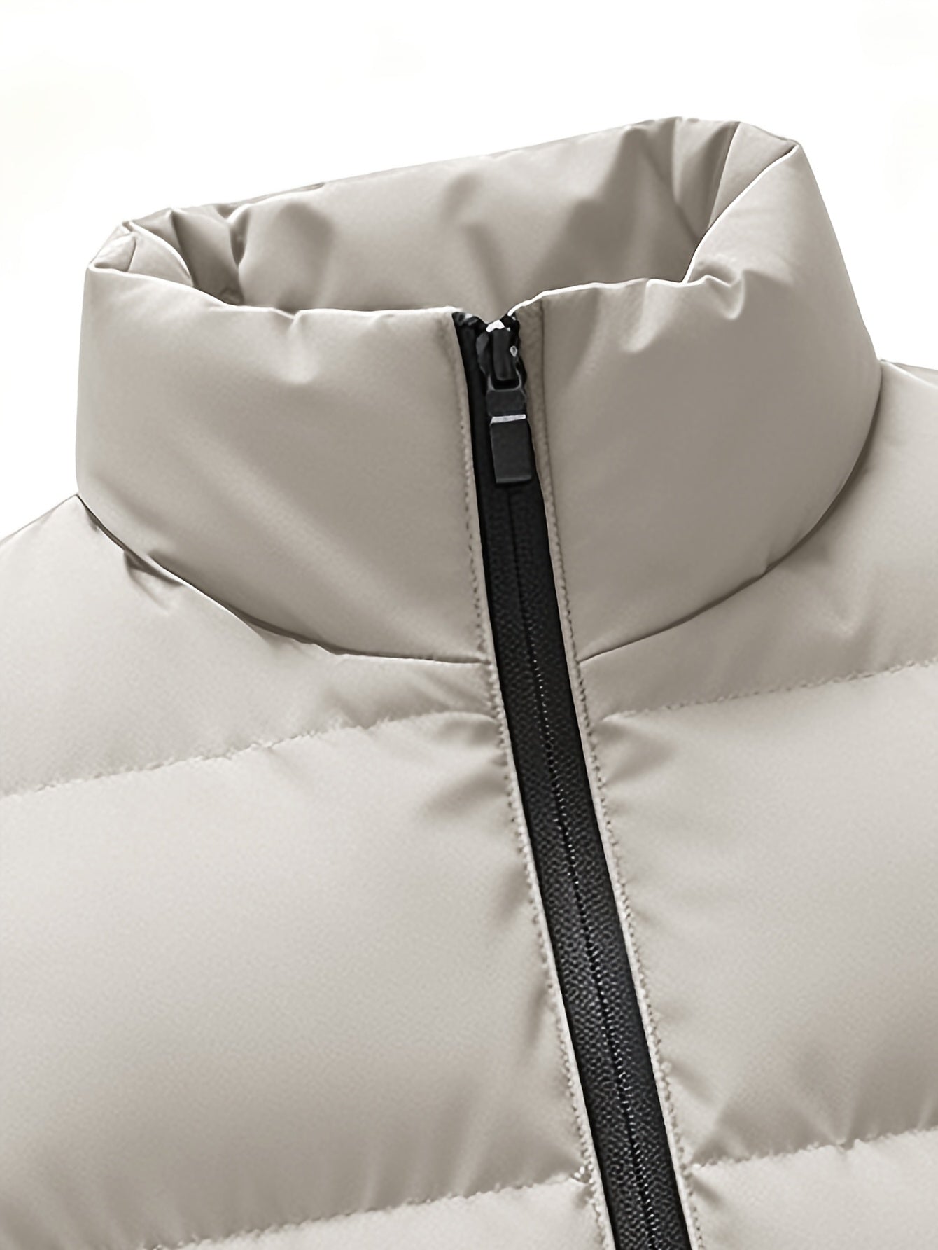 Men's Autumn-Winter Stand Collar Warm Polyester Vest