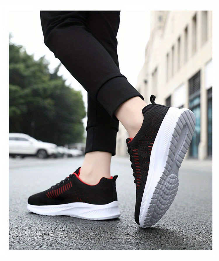 Men's Summer Lightweight Odor-Resistant Breathable Sneakers - Minimalist Lace-Up Training Shoes Suitable for Running, Gym & Casual Wear - Neutral Cushioning, Upper & Sole, Spring/Fall Transition Athletic Footwear - ayq