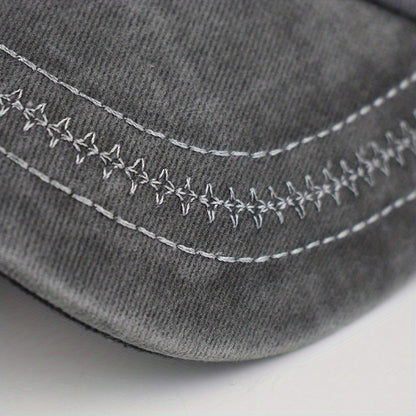 Vintage Style Unisex Baseball Cap, 100% Cotton Embroidered NYS Letter Design, Adjustable Dad Hat for Sports and Sun Protection, Hand Washable