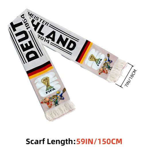 Germany 2026 World Cup Football Scarf – Fan Essential Polyester Knit - ayq