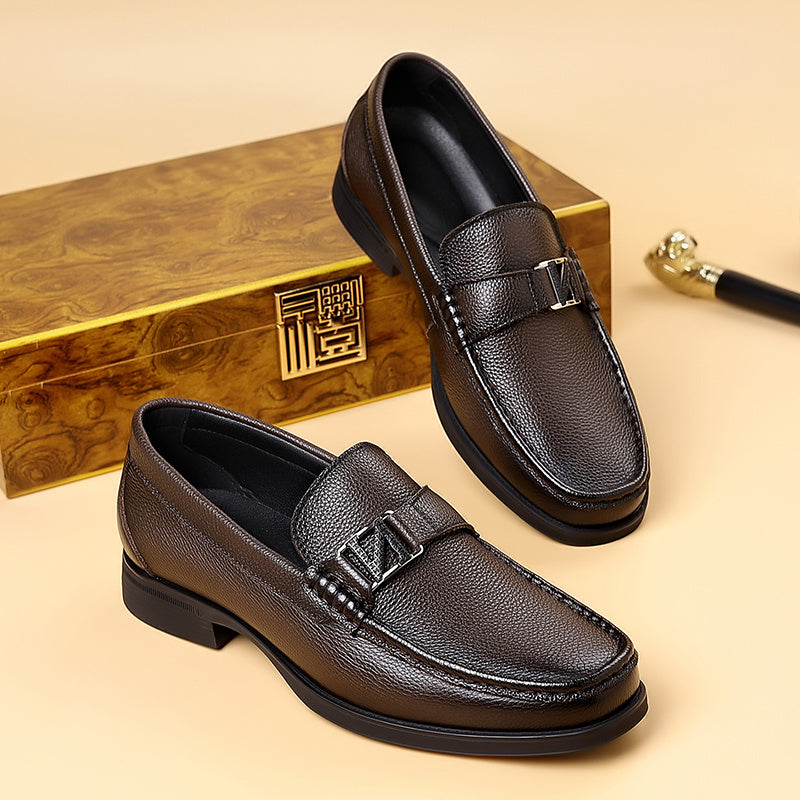 Men's Classic Breathable PU Leather Lace-Up Dress Shoes