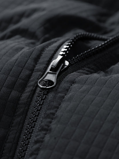 789 Men'S Stylish Thickened Winter Hooded Coat - Warm Fleece-Lined Jacket with "CONS" Letter Design, Loose Fit, White, Casual Winter Outerwear, Winter Jacket