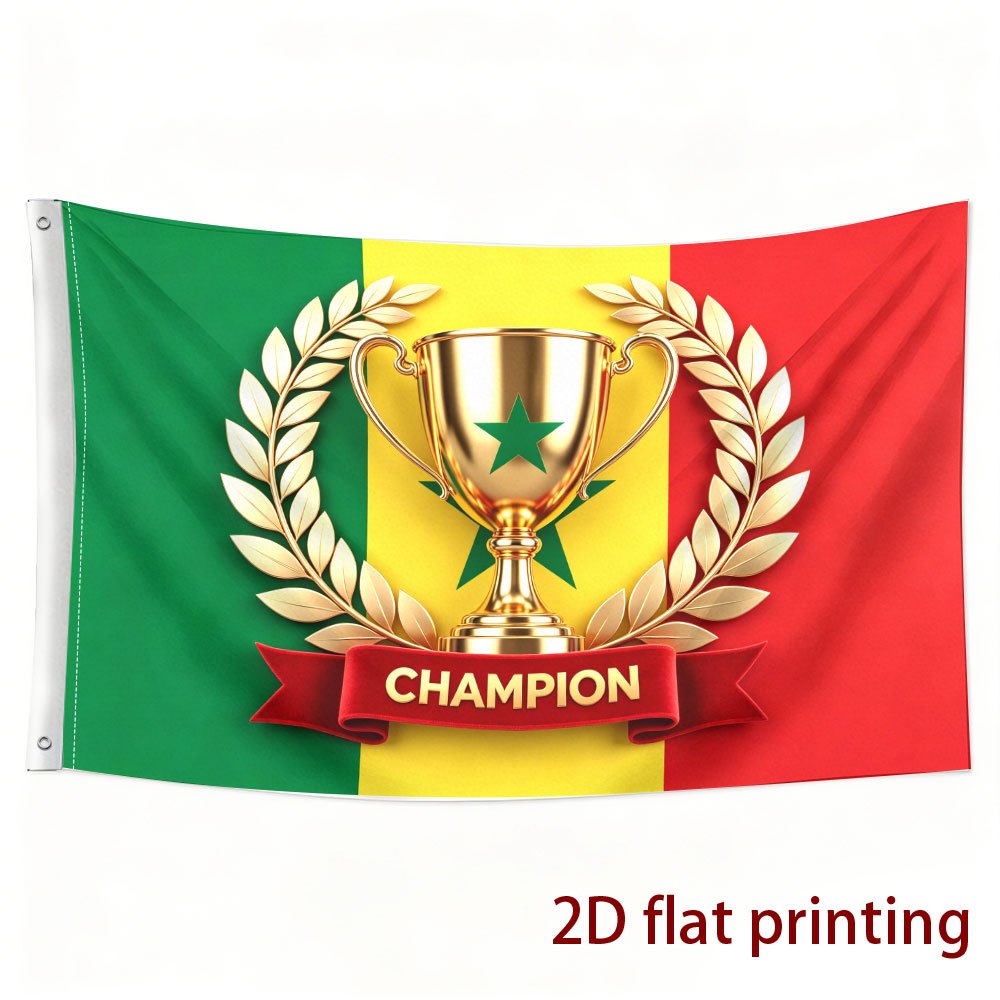 Senegal Football Fan Banner - Polyester, Single-Sided Print