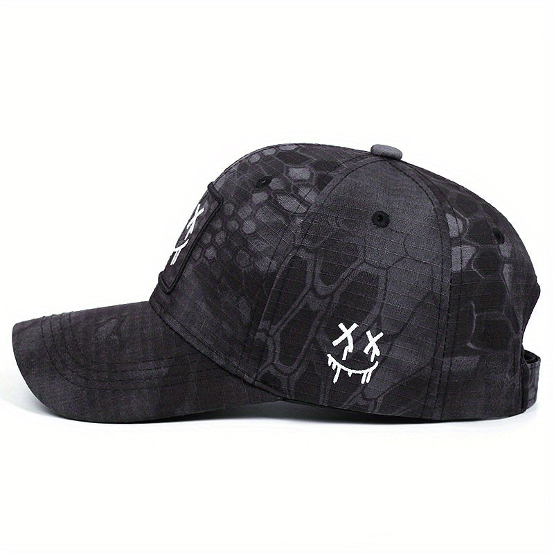 2025 New Men'S Outdoor Sports Baseball Cap - Adjustable Snapback, Polyester, Casual Style with Stylish Graphic Design, Baseball
